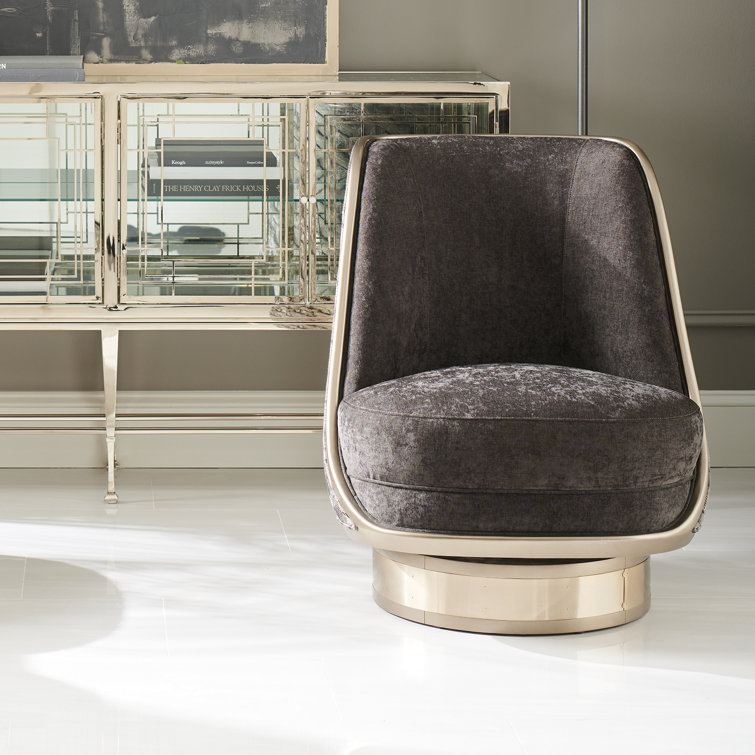 Caracole Classics Caracole Upholstery 27.5'' Wide Swivel Slipper Chair